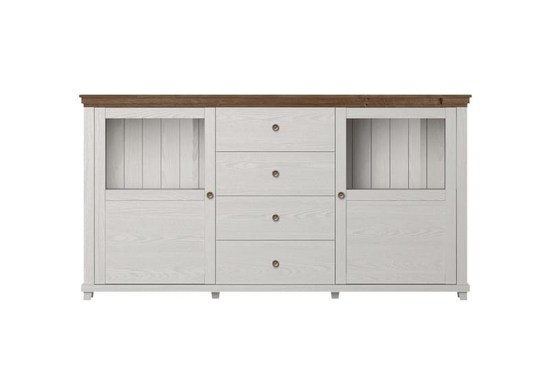 Sideboard Getafez 42x181 cm - Vit/Natur - Sideboard & skänk