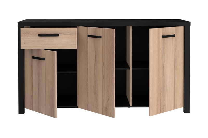 Sideboard Havdar 52x160 cm - Brun/Svart - Sideboard & skänk