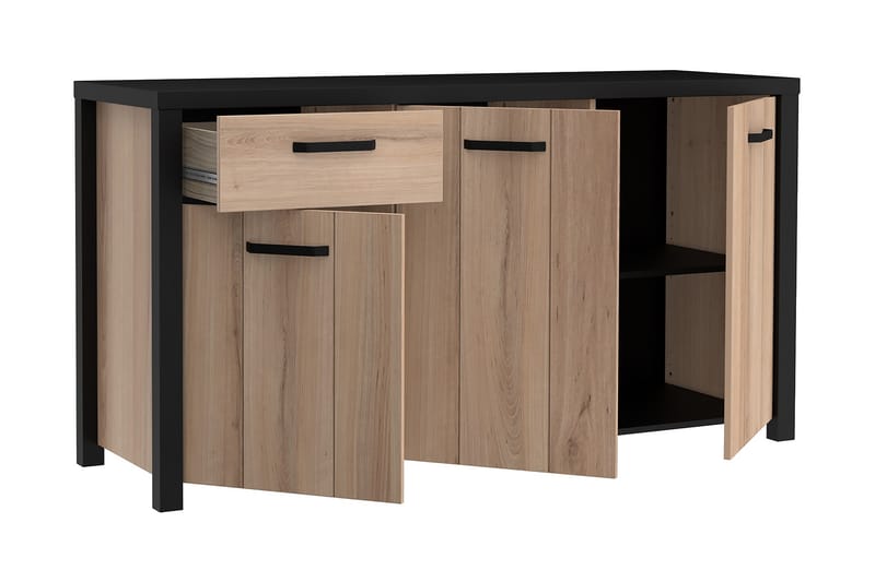 Sideboard Havdar 52x160 cm - Brun/Svart - Sideboard & skänk