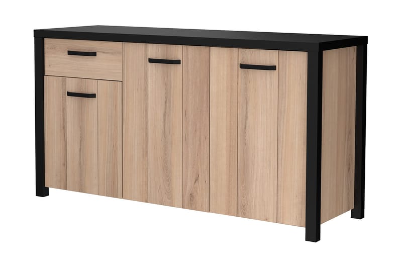 Sideboard Havdar 52x160 cm - Brun/Svart - Sideboard & skänk