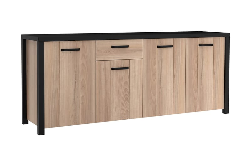 Sideboard Havdar 52x210 cm - Brun/Svart - Sideboard & skänk