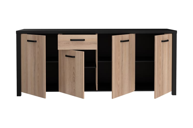 Sideboard Havdar 52x210 cm - Brun/Svart - Sideboard & skänk