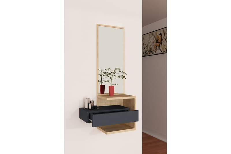 Sideboard Jahic 49 cm - Ek|Antracit - Förvaring - Förvaringsmöbler - Sideboard & skänk