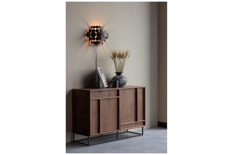 Sideboard Khabra 107x40 cm - Mangoträ/Beige - Sideboard & skänk