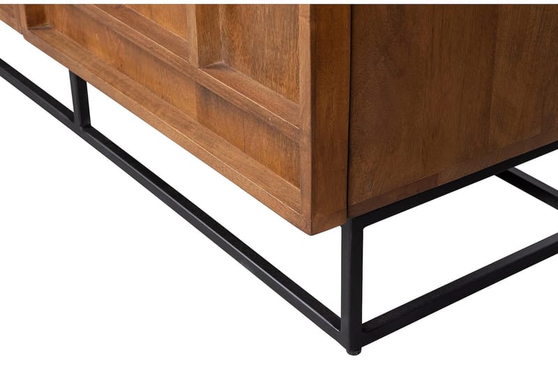 Sideboard Khabra 107x40 cm - Mangoträ/Beige - Sideboard & skänk