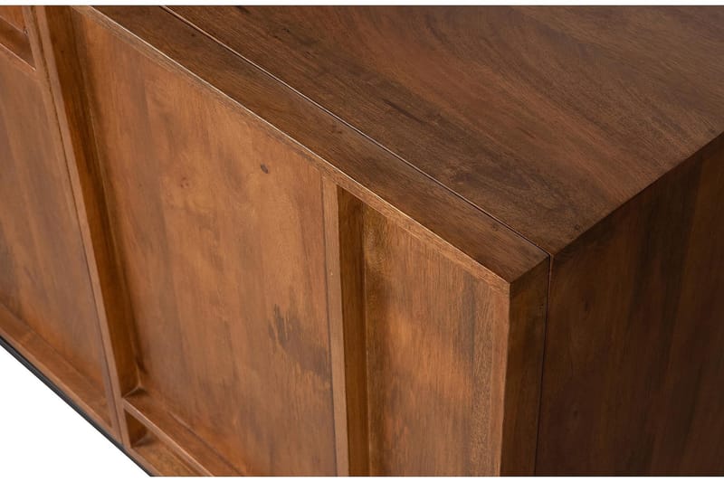 Sideboard Khabra 107x40 cm - Mangoträ/Beige - Sideboard & skänk