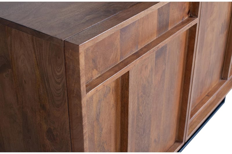 Sideboard Khabra 160x44 cm - Mangoträ/Beige - Sideboard & skänk