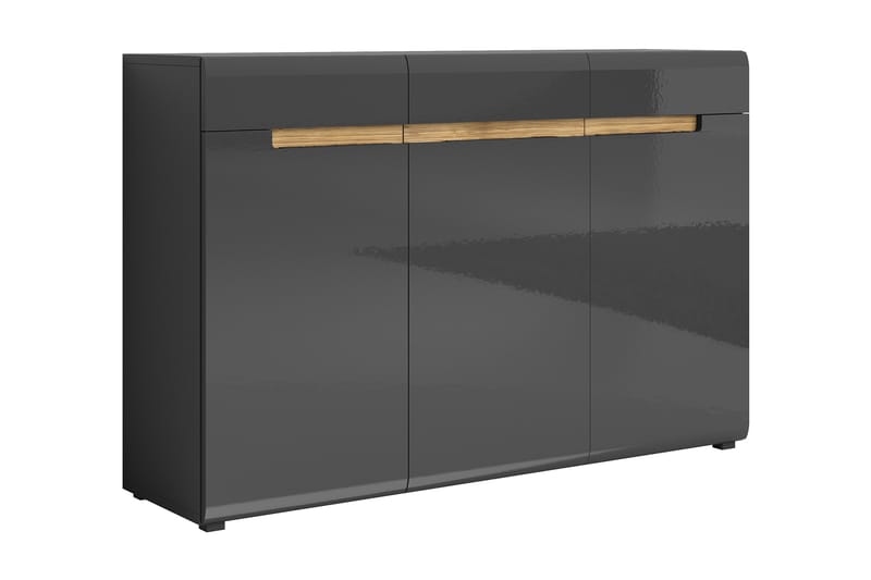 Sideboard Mcguffey 137x92 cm - Grå/Svart - Sideboard & skänk