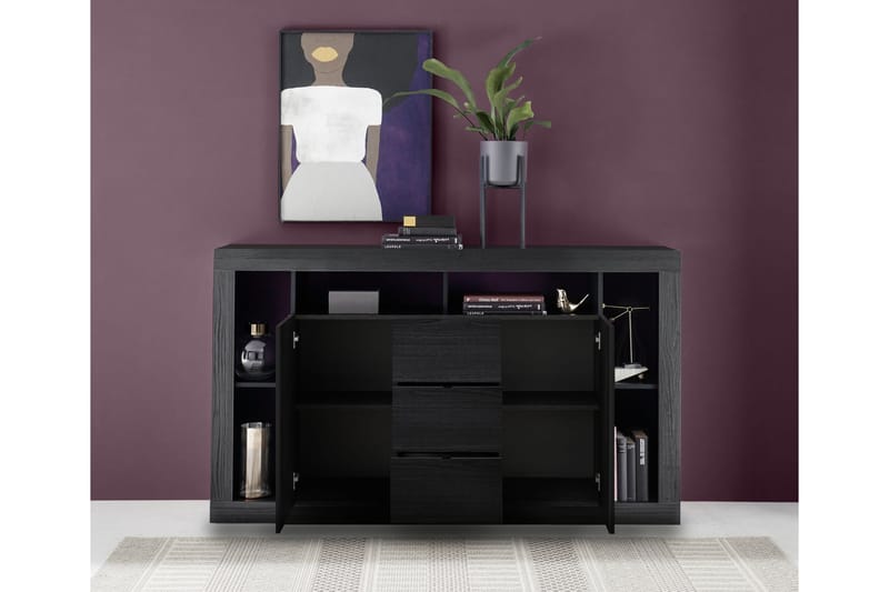 Sideboard Mowbray 134x102x42 cm - Svart - Förvaring - Förvaringsmöbler - Sideboard & skänk