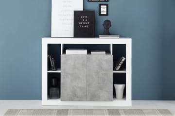 Sideboard Mowbray 42x134x102 cm - Vit/Grå - Förvaring - Förvaringsmöbler - Sideboard & skänk