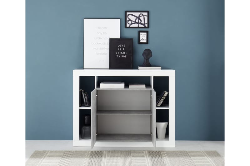 Sideboard Mowbray 42x134x102 cm - Vit/Grå - Förvaring - Förvaringsmöbler - Sideboard & skänk