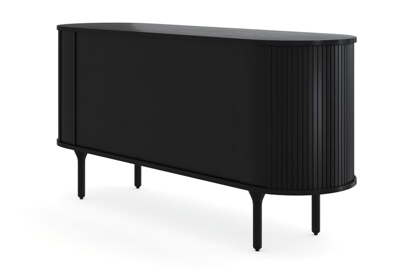 Sideboard Neandir 150x45 cm Massiv Ek - Svart - Förvaring - Förvaringsmöbler - Sideboard & skänk