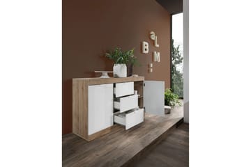 Sideboard Nickero 135 cm - Vit/Brun - Förvaring - Förvaringsmöbler - Sideboard & skänk