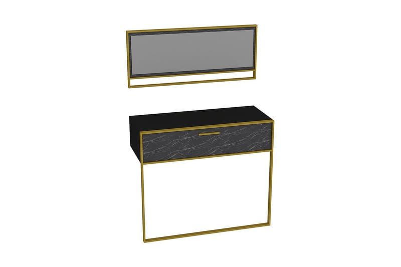 Sideboard Sahriya 90 cm - Guld|Svart - Sideboard & skänk