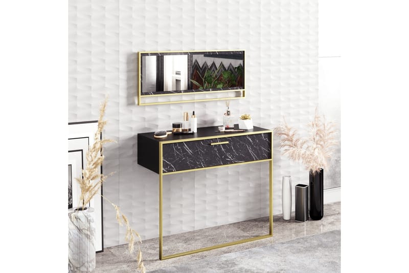 Sideboard Sahriya 90 cm - Guld|Svart - Förvaring - Förvaringsmöbler - Sideboard & skänk