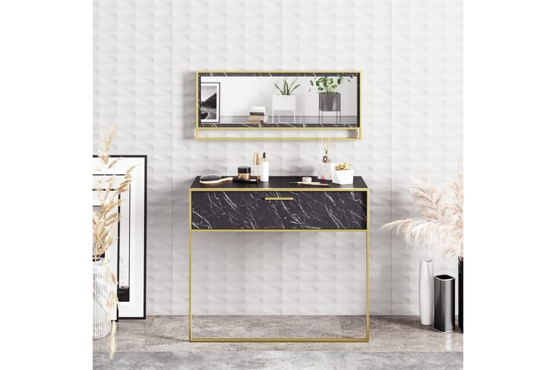 Sideboard Sahriya 90 cm - Guld|Svart - Förvaring - Förvaringsmöbler - Sideboard & skänk