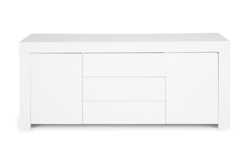 Sideboard Salerno 190 cm 2 Dörrar 3 Lådor - Vit Högglans - Sideboard & skänk