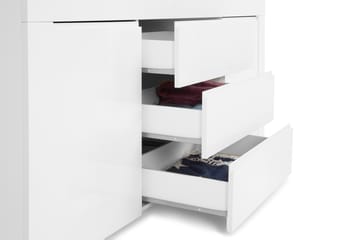 Sideboard Salerno 190 cm 2 Dörrar 3 Lådor - Vit Högglans - Förvaring - Förvaringsmöbler - Sideboard & skänk