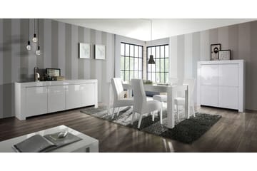 Sideboard Salerno 210 cm 4 Dörrar - Vit Högglans - Förvaring - Förvaringsmöbler - Sideboard & skänk