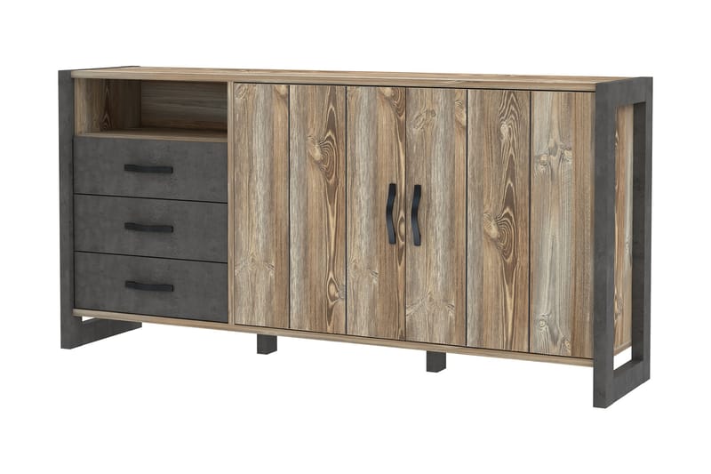 Sideboard Strelcha 43x190 cm - Brun/Grå - Sideboard & skänk