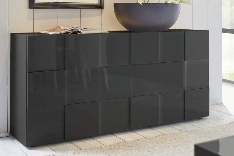 Sideboard Tabor 181 cm - Mörkgrå Högglanslack - Förvaring - Förvaringsmöbler - Sideboard & skänk