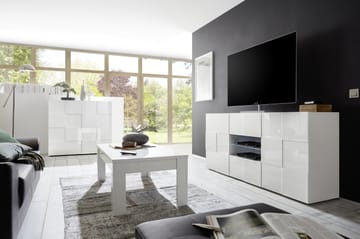 Sideboard Tabor 181 cm med Lådor - Vit Högglanslack - Förvaring - Förvaringsmöbler - Sideboard & skänk