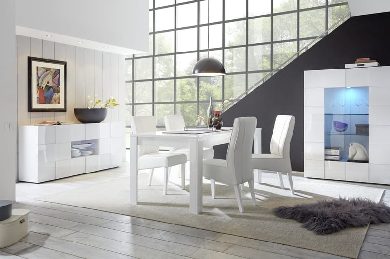 Sideboard Tabor 181 cm med Lådor - Vit Högglanslack - Förvaring - Förvaringsmöbler - Sideboard & skänk