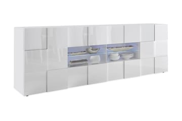 Sideboard Tabor 241 cm Stor - Vit Högglanslack - Förvaring - Förvaringsmöbler - Sideboard & skänk