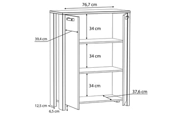 Sideboard Trevorton 74x153 cm - Brun/Grå - Förvaring - Förvaringsmöbler - Sideboard & skänk