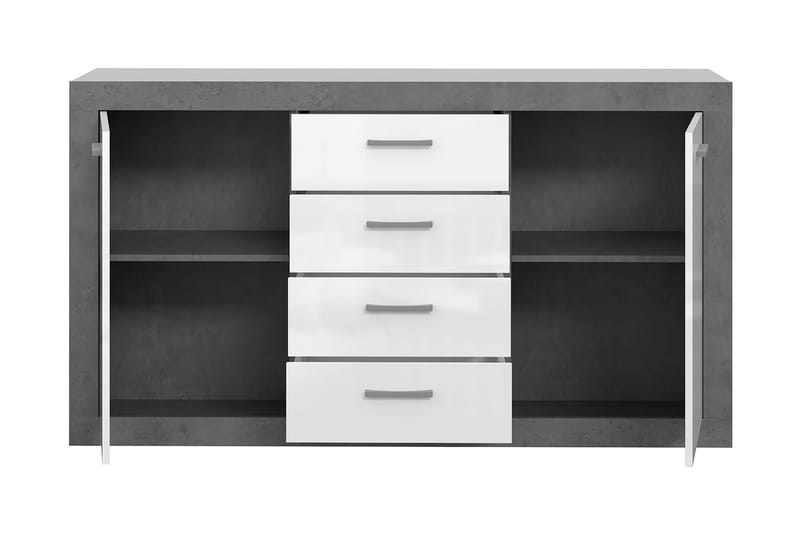 Sideboard Uzunkop 41x153 cm - Grå/Vit - Sideboard & skänk