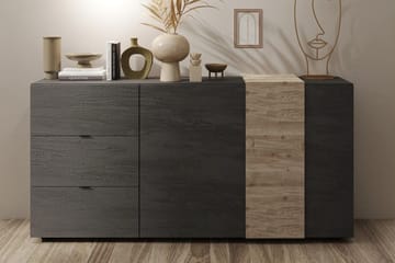 Sideboard Venesa 44x181x86 cm - Grå/Natur - Förvaring - Förvaringsmöbler - Sideboard & skänk
