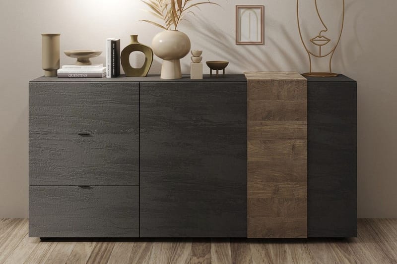 Sideboard Venesa 44x181x86 cm - Grå/Taupe - Sideboard & skänk