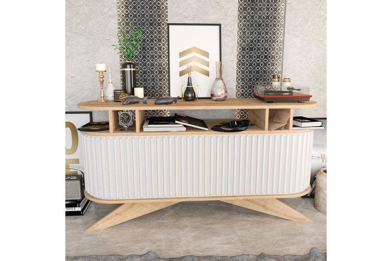 Sideboard Zakkum 43x75x150 cm - Ek - Förvaring - Förvaringsmöbler - Sideboard & skänk