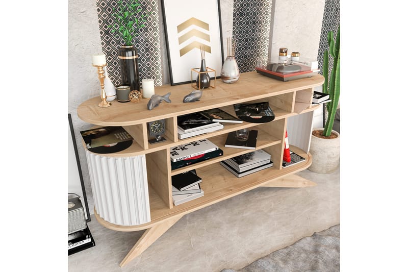 Sideboard Zakkum 43x75x150 cm - Ek - Förvaring - Förvaringsmöbler - Sideboard & skänk