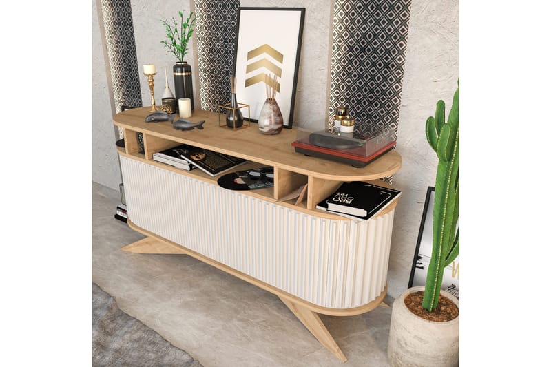 Sideboard Zakkum 43x75x150 cm - Ek - Förvaring - Förvaringsmöbler - Sideboard & skänk