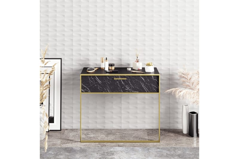 Sideboard Pewo 90 cm - Guld|Svart - Förvaring - Förvaringsmöbler - Sideboard & skänk