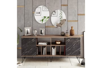 Sidobord Loddington 180 cm - Valnöt|Svart - Förvaring - Förvaringsmöbler - Sideboard & skänk