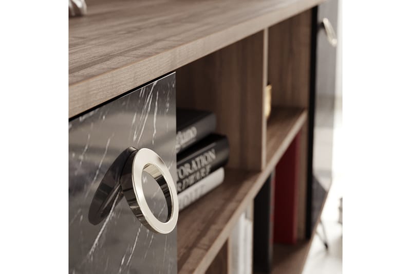 Sidobord Loddington 180 cm - Valnöt|Svart - Förvaring - Förvaringsmöbler - Sideboard & skänk