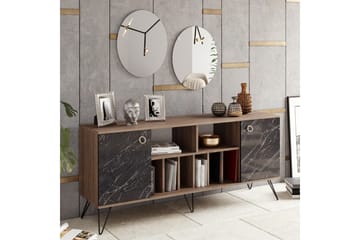 Sidobord Loddington 180 cm - Valnöt|Svart - Förvaring - Förvaringsmöbler - Sideboard & skänk