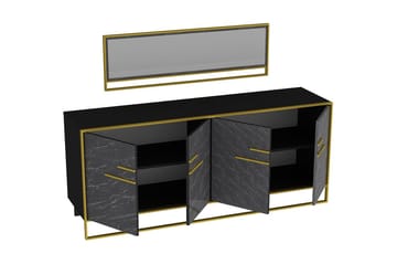 Sidobord Sahriya 180 cm - Guld|Svart - Förvaring - Förvaringsmöbler - Sideboard & skänk