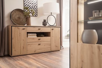 Sidobord Spinos 183 cm - Ek|Antracit - Förvaring - Förvaringsmöbler - Sideboard & skänk