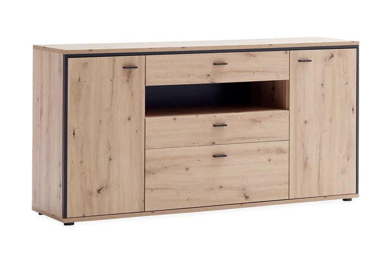 Sidobord Spinos 183 cm - Ek|Antracit - Sideboard & skänk