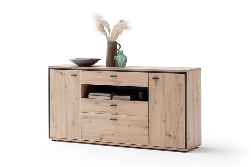 Sidobord Spinos 183 cm - Ek|Antracit - Sideboard & skänk