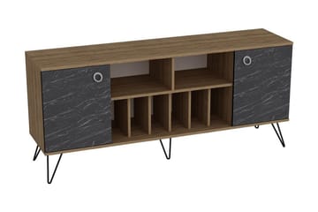 Sidobord Tomoe 180 cm - Valnöt|Svart - Förvaring - Förvaringsmöbler - Sideboard & skänk