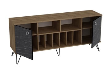 Sidobord Tomoe 180 cm - Valnöt|Svart - Förvaring - Förvaringsmöbler - Sideboard & skänk