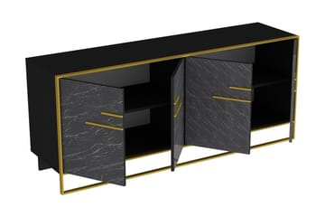 Sidobord Pewo 180 cm - Guld|Svart - Förvaring - Förvaringsmöbler - Sideboard & skänk