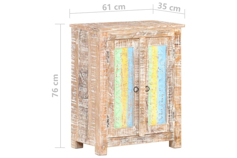 Skänk 61x35x76 cm grovt akaciaträ - Flerfärgad - Sideboard & skänk