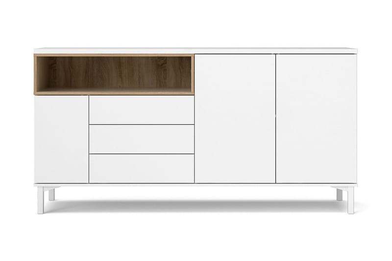 Skänk Abner 176 cm - Vit|Brun - Sideboard & skänk