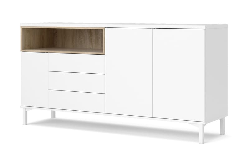 Skänk Abner 176 cm - Vit|Brun - Förvaring - Förvaringsmöbler - Sideboard & skänk