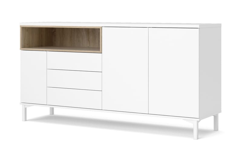 Skänk Abner 176 cm - Vit|Brun - Sideboard & skänk